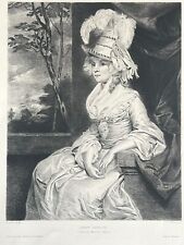 Joshua Reynolds gravure eau forte etching Lady Taylor Portrait Femme Rococo