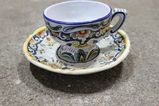 tasse et soucoupe  en faience normandie rouen le treport