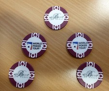 5 jetons World Poker Tour Bellagio édition limitée 