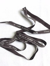 RUBAN BOLDUC « HERMES PARIS 2003 ANNÉE DE LA MÉDITERRANÉE ! » COTON MARRON LUXE