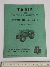 carton TARIF Tracteurs STEYR