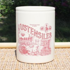 Pot à ustensiles / confiture 15.5 cm en faïence Comptoir de Famille