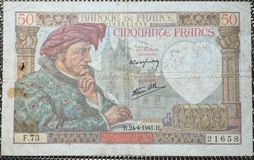 Billet francs jacques - de, 50