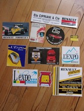 ? Lot 10 autocollants anciens RENAULT – F1, Turbo, Clio, Expo – Vintage 80/90