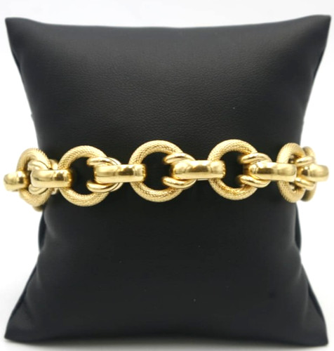 Bracelet jaune massif - or,