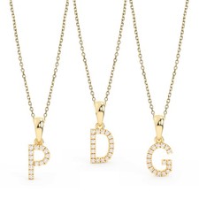 1.3cm Diamant Rond Initiale