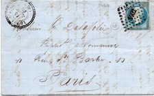 LETTRE ANCIENNE AVEC COURRIER / VAL D'AJOL 1860 /