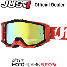 Just1 Masque Lunettes Enduro Cross Rouge Red Iris Lunettes Enduro Cross Lentille