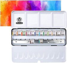 Schmincke Akademie, boîte de peinture aquarelle 14 1/2 godets + Carnet voyage