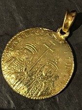 Pendentif médaille 18k - pendentif, or