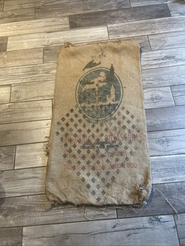 Ancien sac toile jute - ancien,