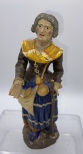 Santon ancien Vielle dame  20 cm de haut Italie