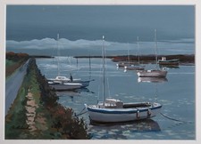 Gouache paysage Noirmoutier -
