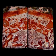 Paire de jaspe en peau de