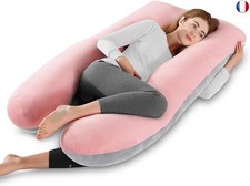 Aevcvok Coussin de Grossesse pour Dormir, Coussin d'allaitement en Forme de U