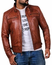 Blouson motard homme en cuir