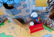 socle rouge anglais Schtroumpf