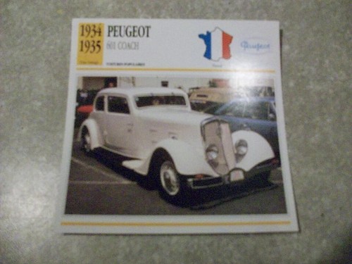 Carte fiche auto peugeot - fiche,