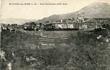SAINT PAUL DE VENCE Vue générale côté Est de St Paul du Var Faucon pélerin dos