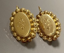 1900 Dormeuses or 18carats boucles d'oreilles antiques earrings 18k gold Noel