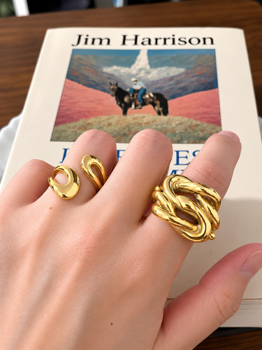 Bague plaqué 18k - bague, or