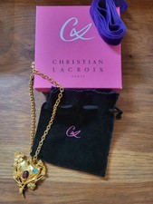 Christian Lacroix Paris Collier De Créateur Haute Couture Pendentif Cœur Miroir