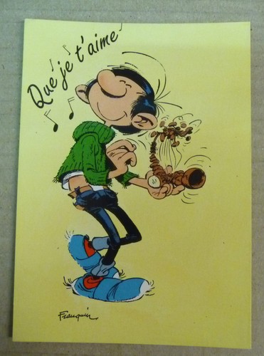 Carte postale gaston lagaffe - postale,