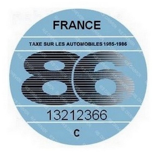Vignette adhésive 1986 - vignette,