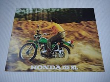 Honda 125 SL de 1974 Prospectus Catalogue Brochure Moto