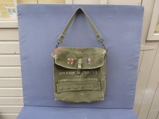 Ancienne saccoche medicale en toile kaki, guerre d'algerie, 1958, Militaria. 