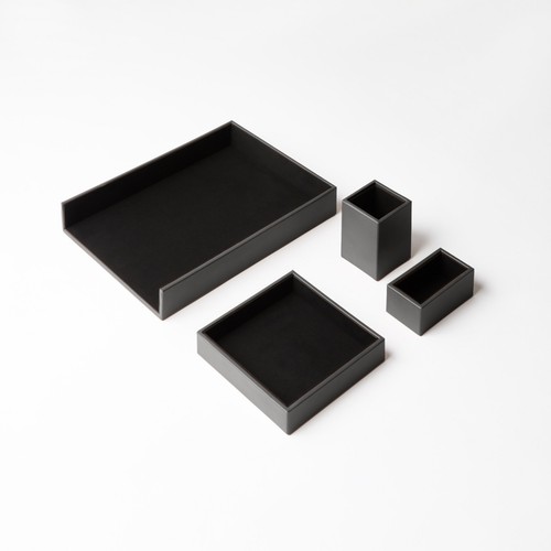 Set bureau cuir gris - set, de