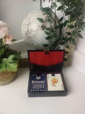 Jeu de Cartes Vintage Kentucky - Étui Noir et Rouge