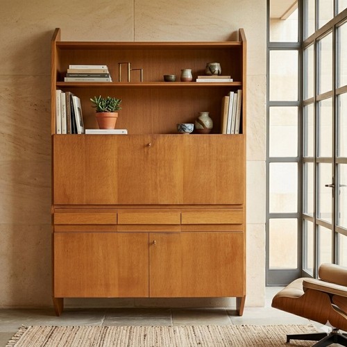 Meuble vintage bois plaqué - meuble,