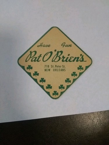 Pat brien beer cardboard - pat,
