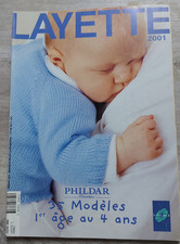 catalogue laine tricot PHILDAR  LAYETTE n° 344 hiver  2000/2001 - 35 MODELES