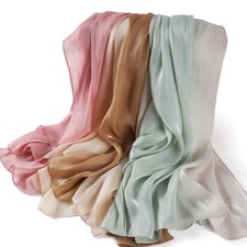 Satin Foulard Long Femme Hijab