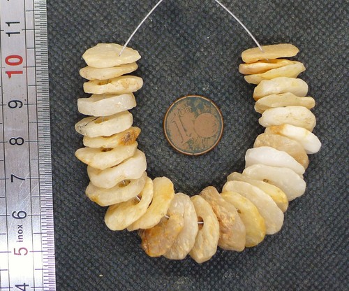 Lot perles quartz néolithique - lot,