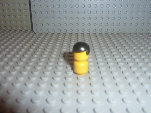 Lego minifig hair black - lego,