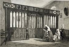 Cloture Bois Chapelle Saint Germain Ribemont LITHOGRAPHIE Letellier PICARDIE XIX