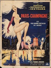 PARIS CHAMPAGNE REPRO AFFICHE