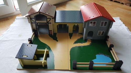 Toy van jouet ferme bois - en,