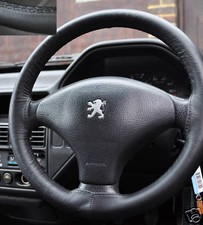 Couvre Volant En Cuir Italien Noir Réel Pour Peugeot 106 1991-2004 Neuf