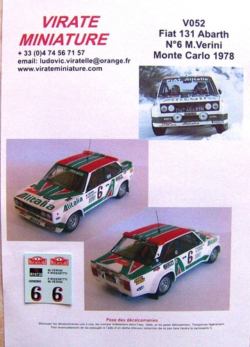 V052 fiat 131 - abarth, rallye