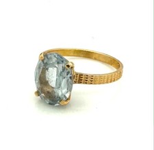 MAGNIFIQUE BAGUE OR 18 CARATS - Aigue Marine 1 x 0,70 cm - 2,05 g