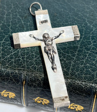 Croix Ancienne Nacre Argent