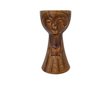 Vase vintage en céramique Femme 2 visages série Etrusque St Saint-Clément 1960