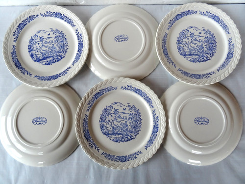 Assiettes dessert vintage - assiettes, à