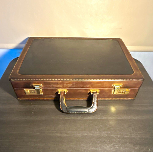 Leather business case - 18", hard