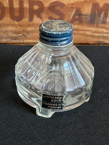 Ancien encrier verre parker - ancien, en