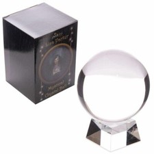 BOULE DE CRISTAL AVEC SOCLE BOITE CADEAU DIAMETRE AU CHOIX